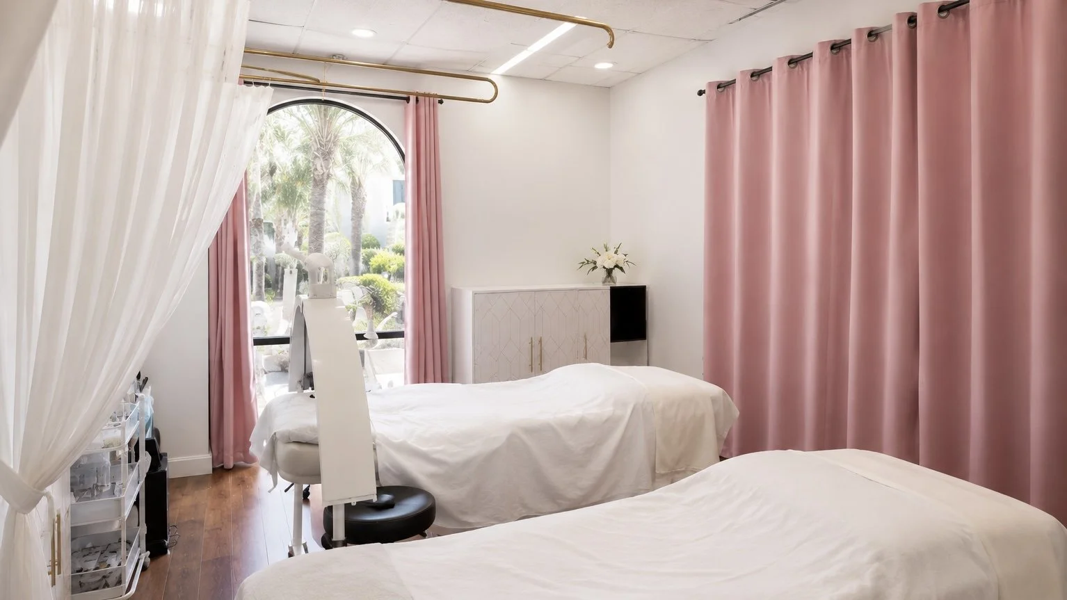 Private beauty treatment room at Thao SD Brow & Lash in Mission Valley, San Diego
