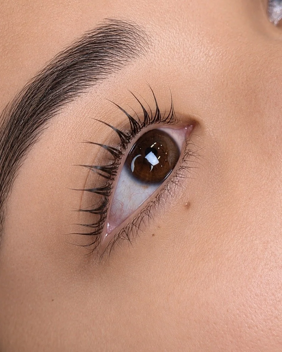Korean lash lift and tint showing naturally lifted and defined lashes in San Diego