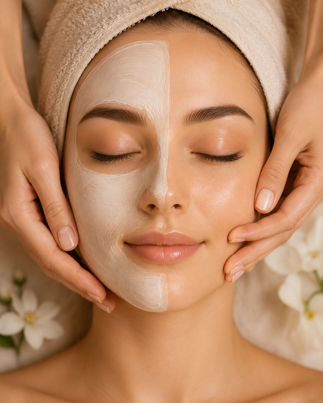 Relaxing aroma facial and face massage treatment at Thao SD Brow & Lash in San Diego