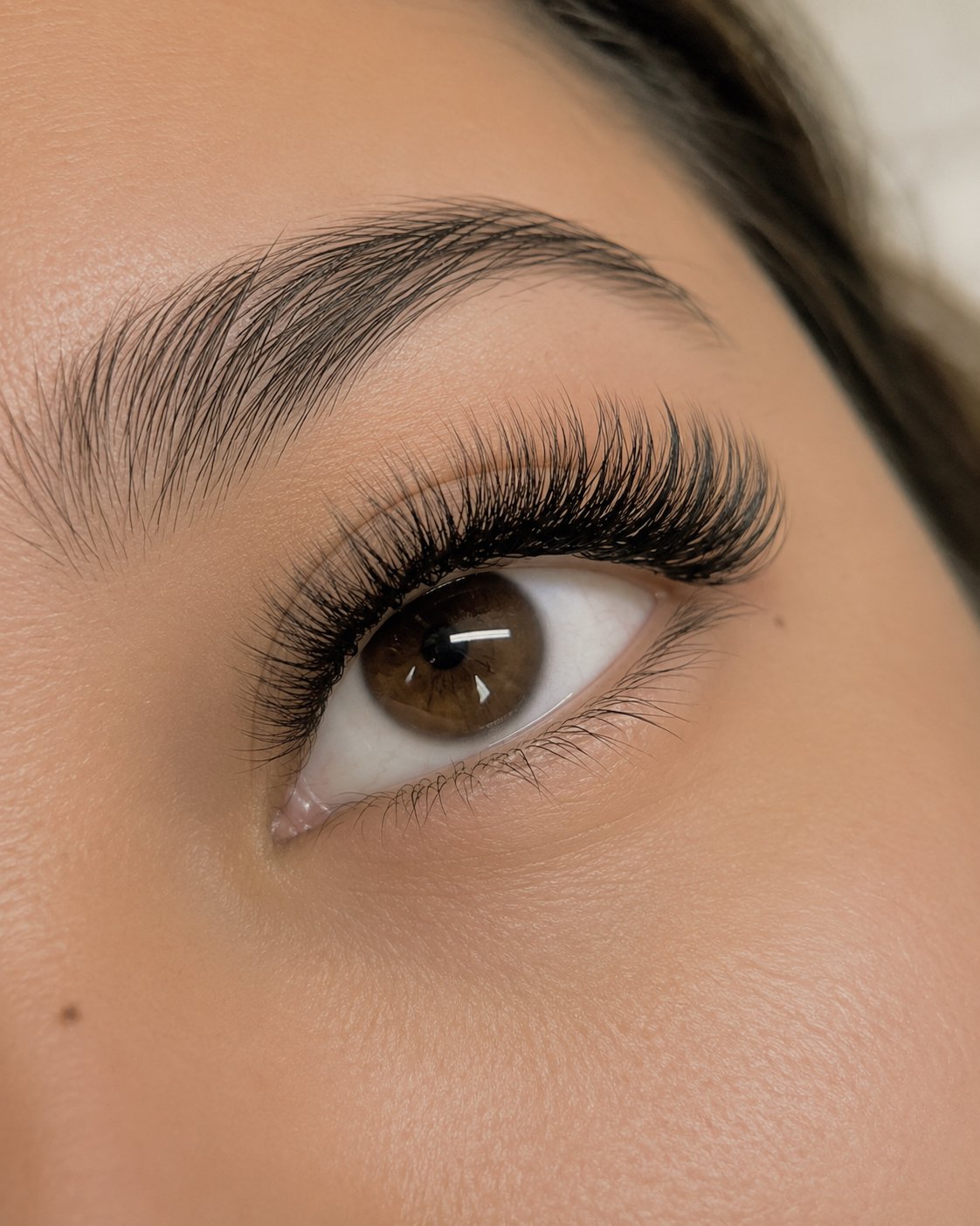 Volume lash extensions with full fluffy definition at Thao SD Brow & Lash in San Diego