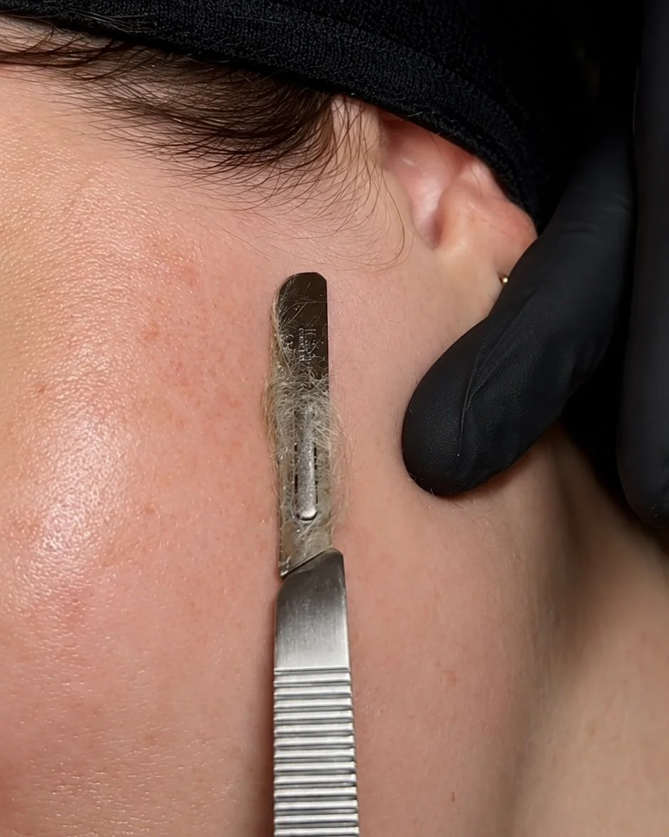 Dermaplaning facial treatment for smoother brighter skin at Thao SD Brow & Lash in San Diego
