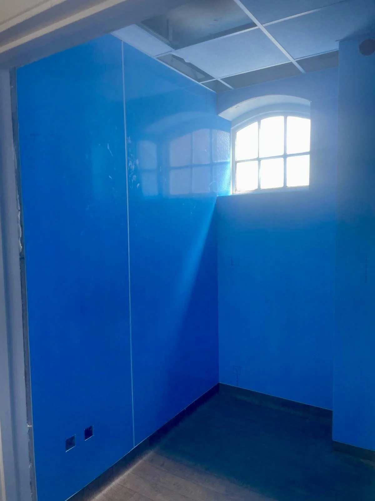 Installation of hard wearing hygienic wall cladding, at Whitstable Railway Station in Kent, installed by Cladify.