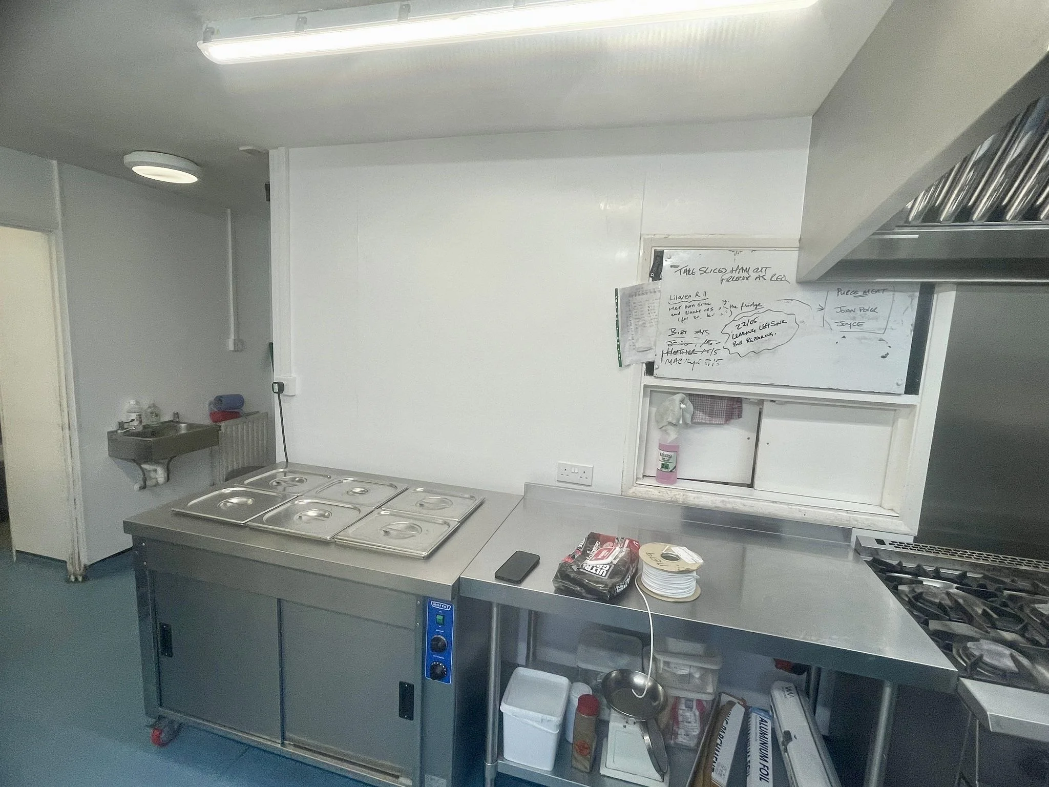 Installation of hard wearing hygienic wall cladding, at Lavenders Care Home in Kent, installed by Cladify.