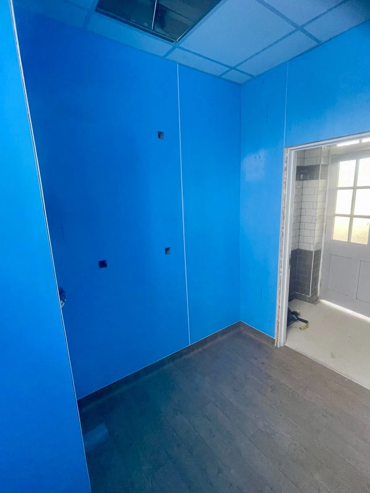 Installation of hard wearing hygienic wall cladding, at Whitstable Railway Station in Kent, installed by Cladify.