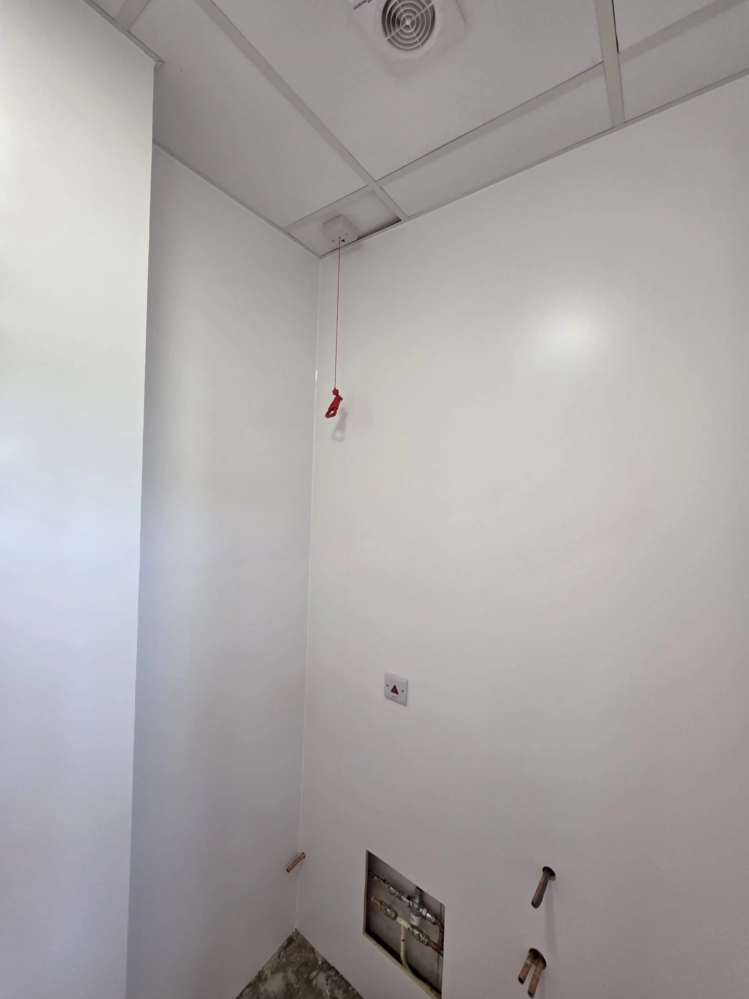 Installation of hard wearing hygienic wall cladding, at Sevenoaks Railway Station in Kent, installed by Cladify.