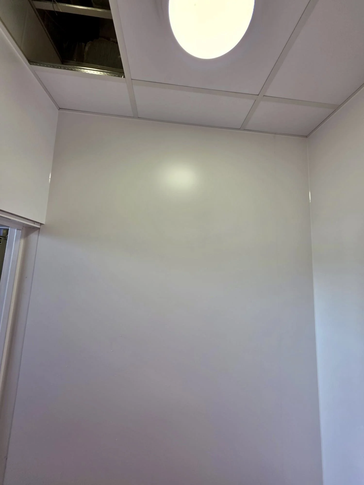 Installation of hard wearing hygienic wall cladding, at Sevenoaks Railway Station in Kent, installed by Cladify.