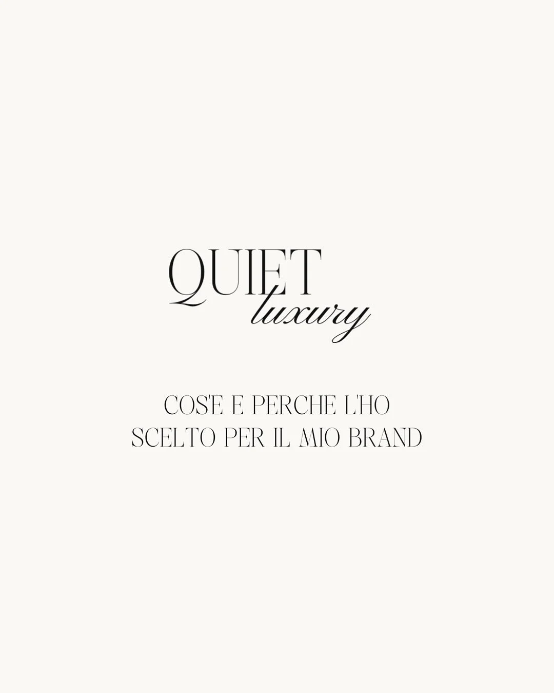 🤍 Quiet doesn&rsquo;t mean invisible. It means intentional.

Il quiet luxury &egrave; una filosofia, prima ancora che uno stile.

&Egrave; scegliere di mostrarsi con grazia, non con rumore.
Di arrivare a chi sente le stesse frequenze.

Lunaria &egra