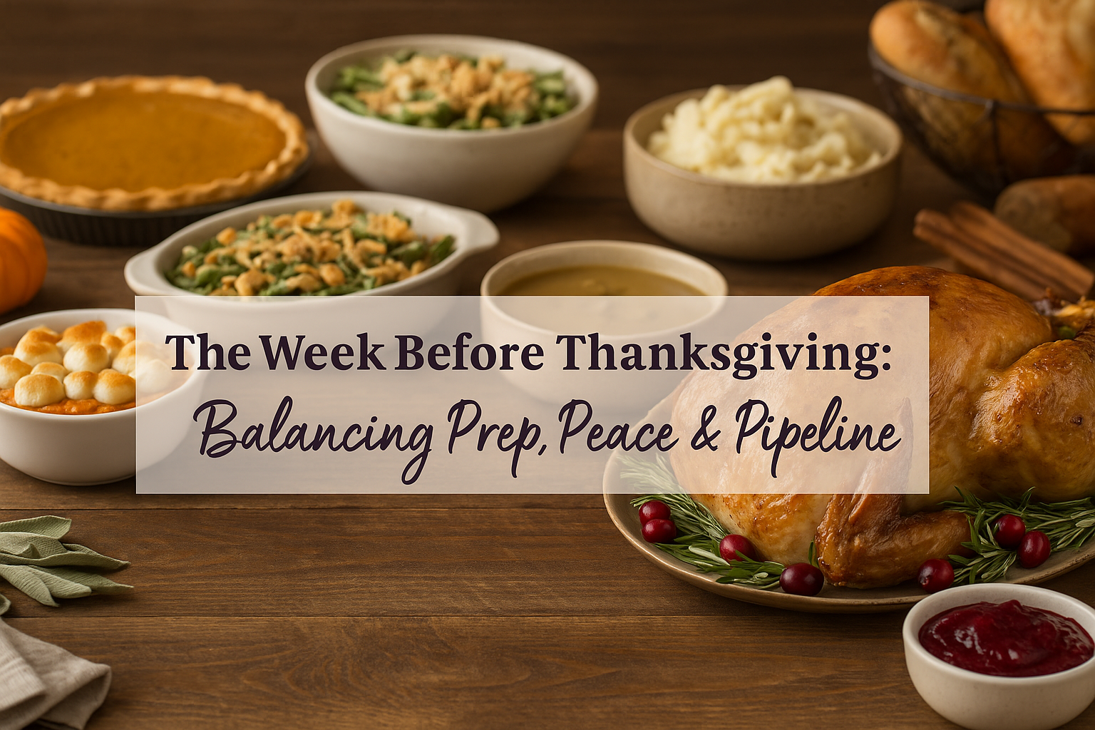 The Week Before Thanksgiving: Prep, Peace &amp; Pipeline