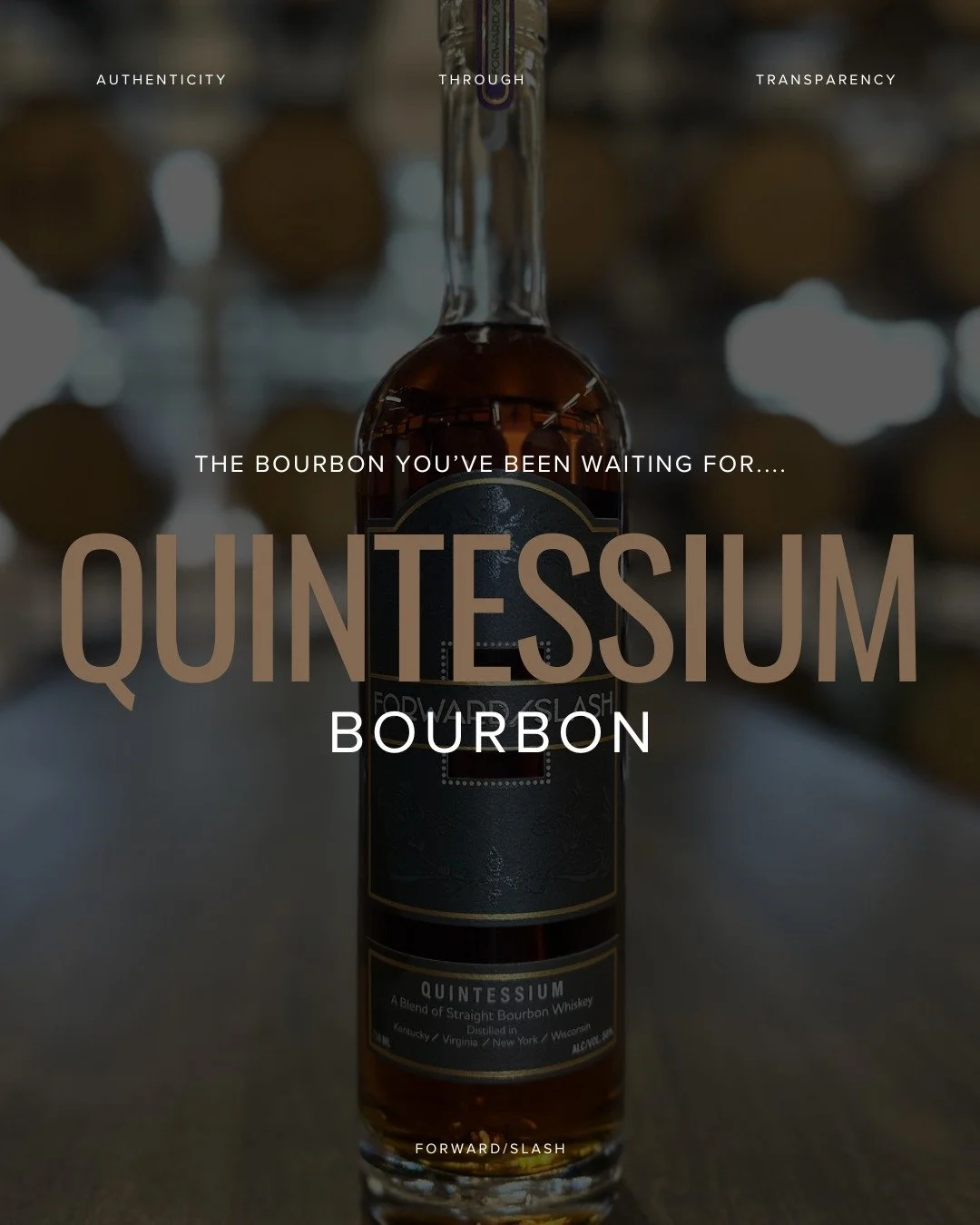 As we round out the end of #NationalBourbonHeritageMonth a special time of year where we celebrate all things bourbon, we are so proud to share with you all Quintessium.

A first for Foward/Slash, this bourbon features FIVE producer partners:
/ Green