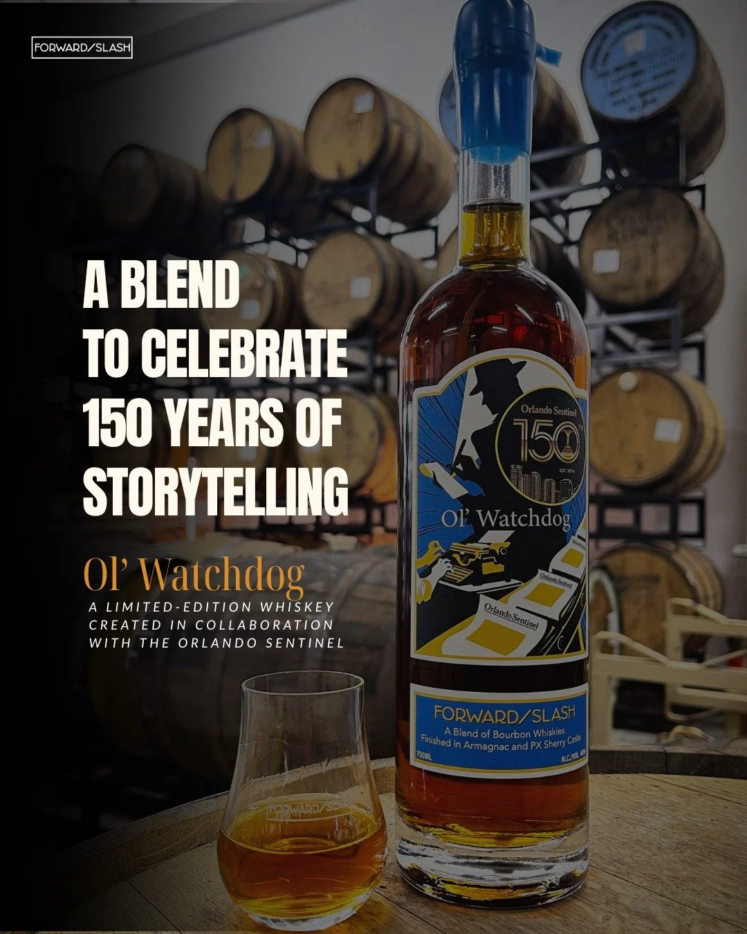 ＮＥＷ ＲＥＬＥＡＳＥ: Ol' Watchdog whiskey - crafted in partnership with the @orlandosentinel to celebrate their 150th anniversary.

When we were approached by the Orlando Sentinel to create something in celebration of their history, dating back to 1876, we i