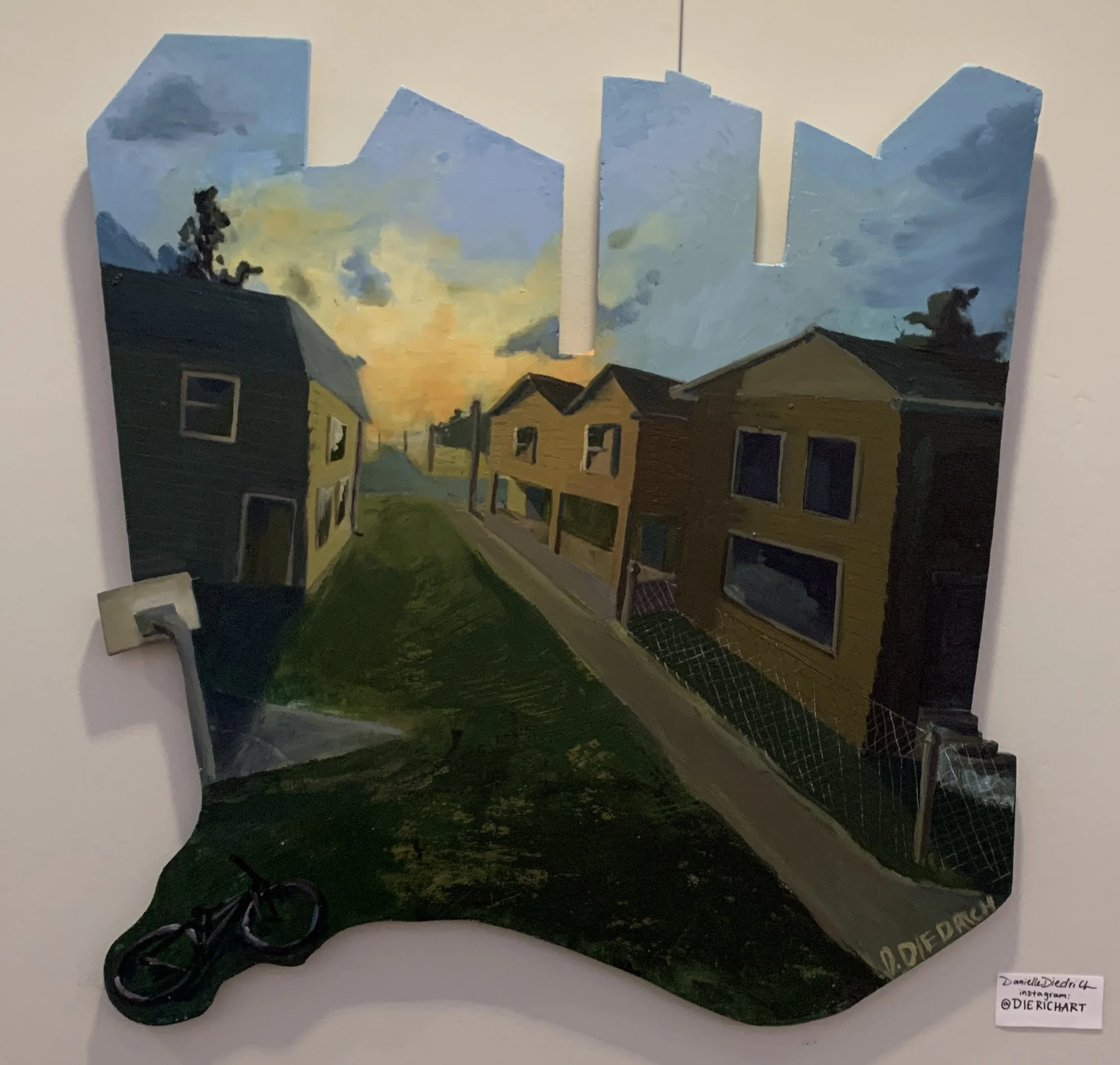 "Skyline" oil on plywood, 2020
