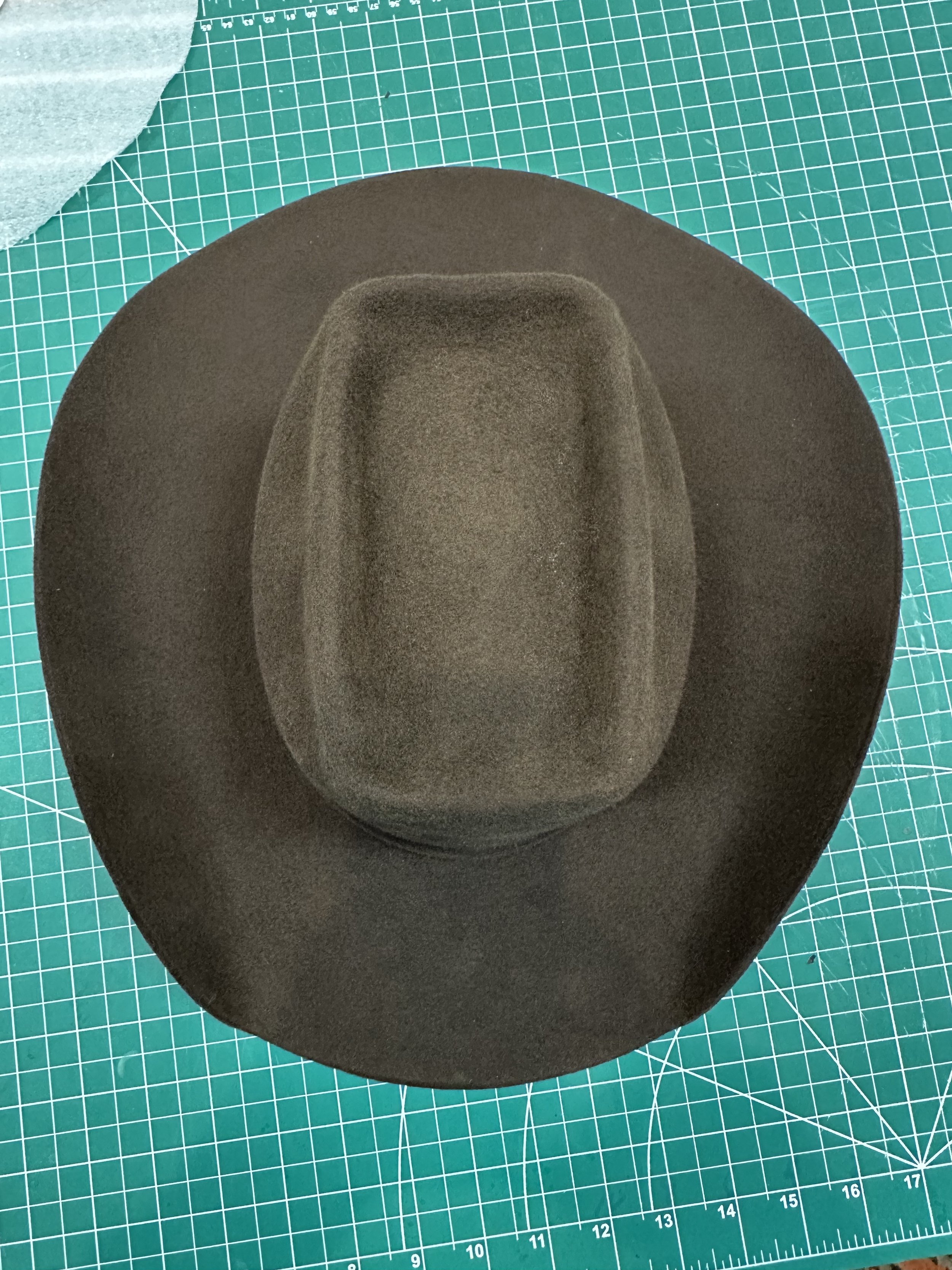 Brick in Chocolate with Cut & Curled Brim