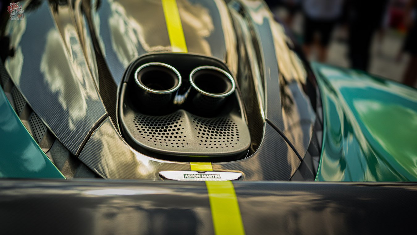 Exhaust on a Aston Martin.