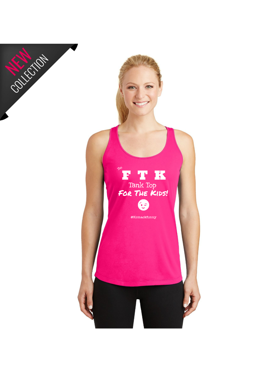 *** NEW & HOT for SUMMER!! *** The    Official    "FTK"    TANK  TOP  ~  {Hot Pink/ White}