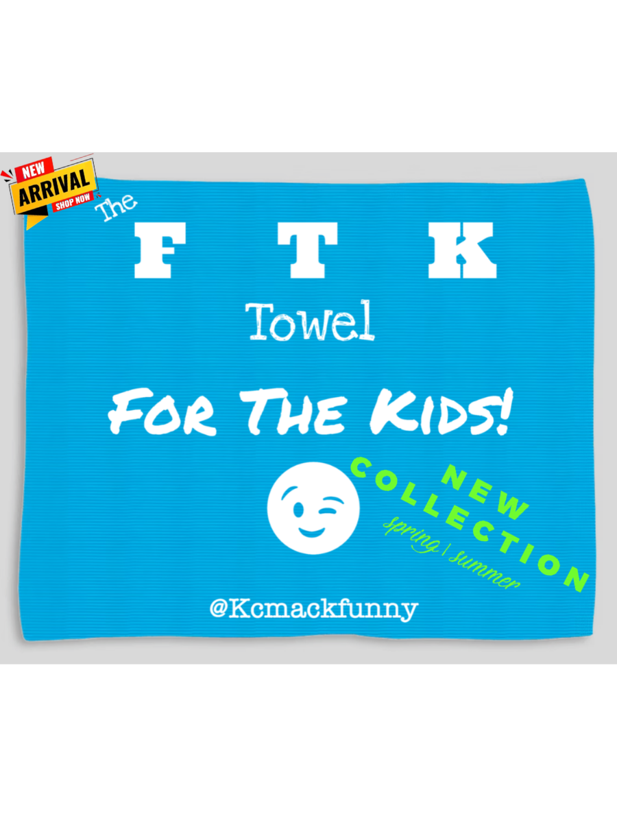 ***NEW COLLECTOR'S EDITION***- “FTK”  Regular Microfiber Towel- BLUE