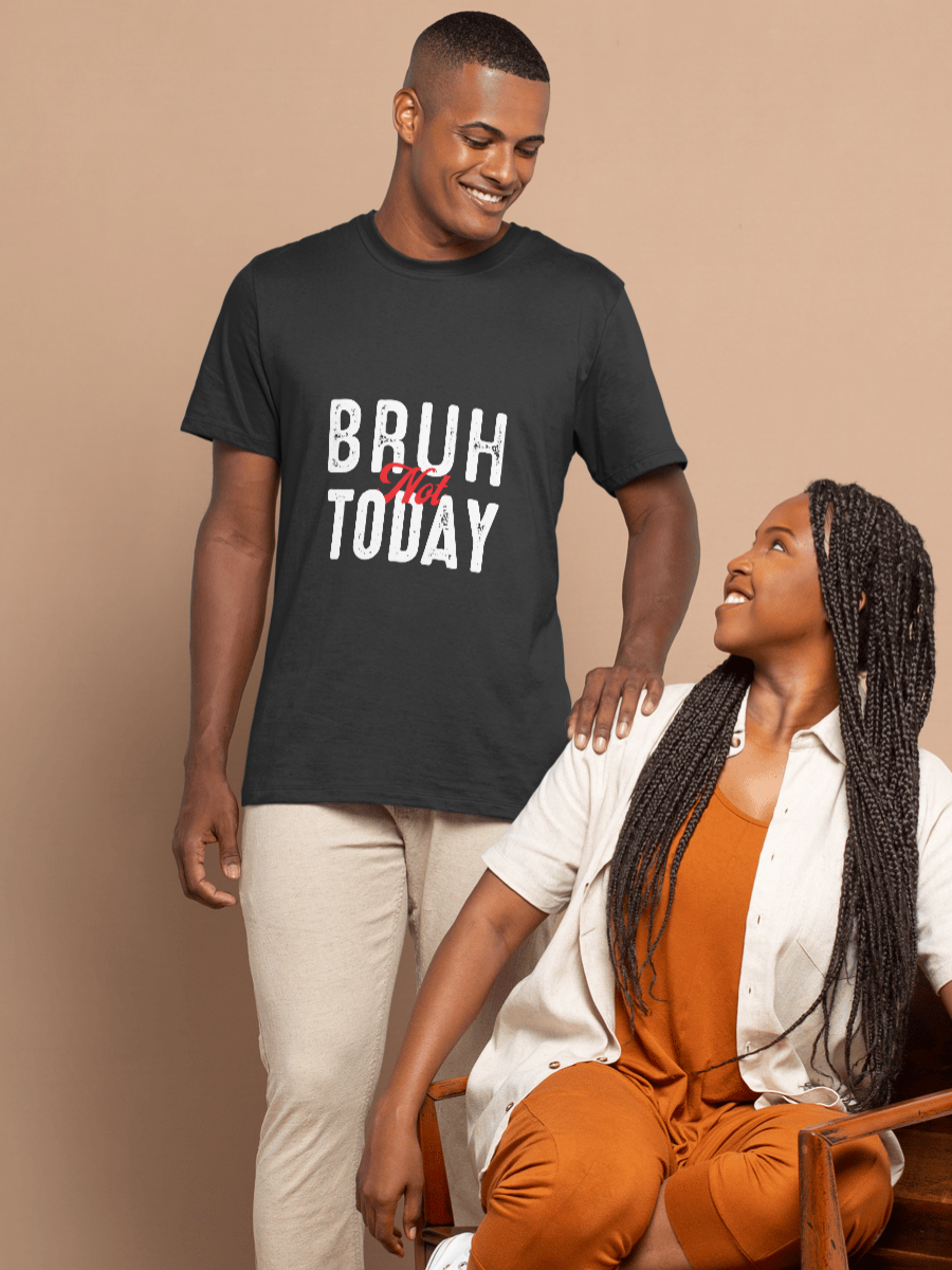 Bruh Not Today T-Shirt Mock-Up-Model-Male-3 x 4.png