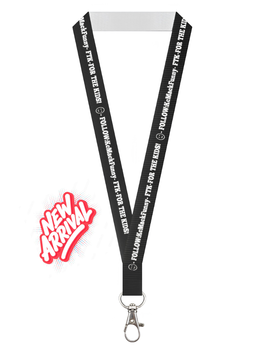 FOLLOW-KcMackFunny-FTK-FOR THE KIDS-Lanyard-Black and White-Hook-3x4-NEW ARRIVAL (1).png