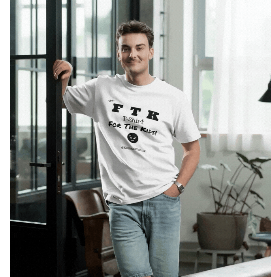 Video-FTK T-Shirt-WHITE and BLACK-Male Model-2.gif