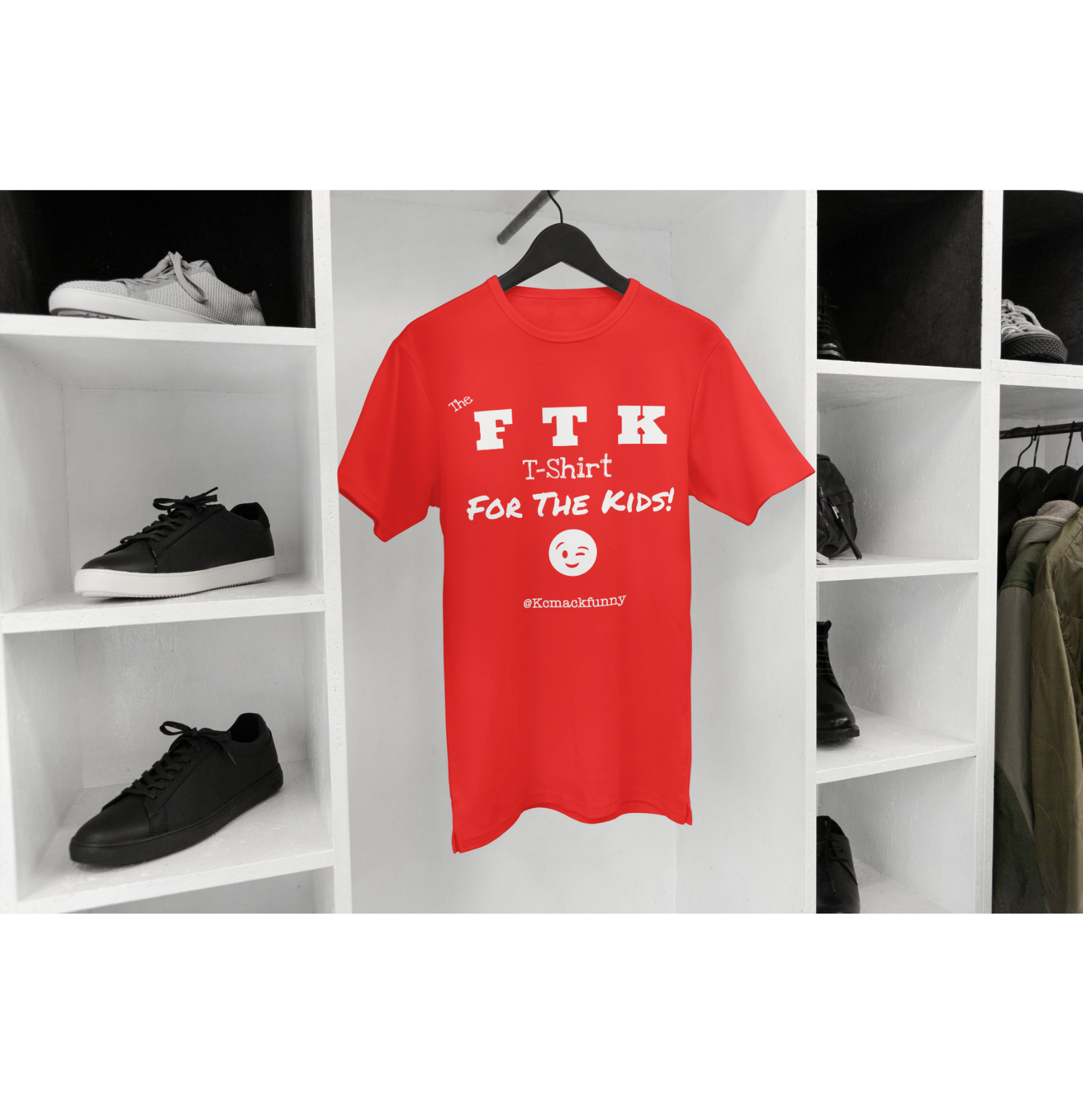 The OFFICIAL “FTK” T-Shirt-RED and WHITE-Closet.png