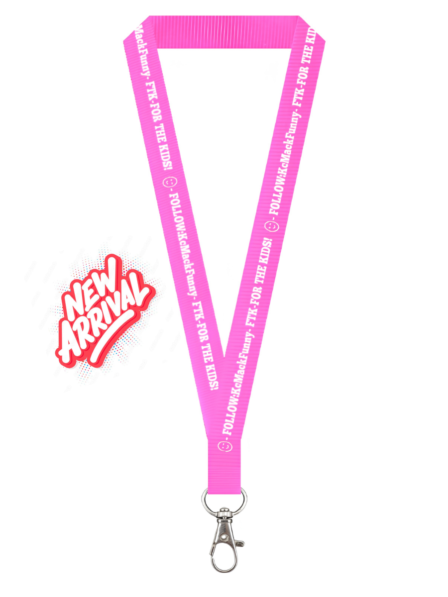 ***NEW***  The Official FTK Lanyard/Badge Holder- For the Kids! (wink wink)- Hot Pink & White (Copy)