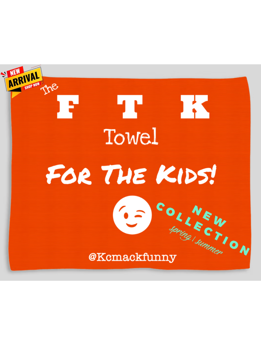 ***NEW COLLECTOR'S EDITION***- “FTK”  Regular Microfiber Towel- ORANGE