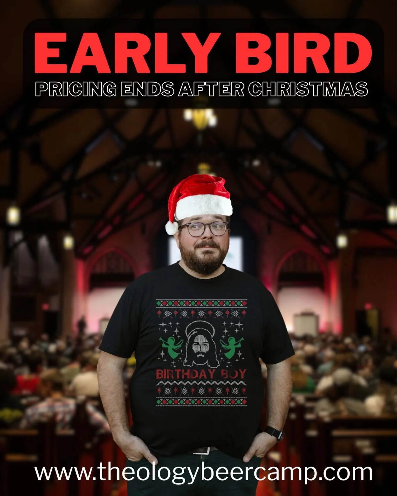 A Theology Beer Camp 2026 reminder&hellip; the ticket price goes up after Christmas.

Look&mdash;most church conferences can be, let&rsquo;s be honest, painful. Bad coffee, weird carpet, breakout sessions that make you question your life choices. We 