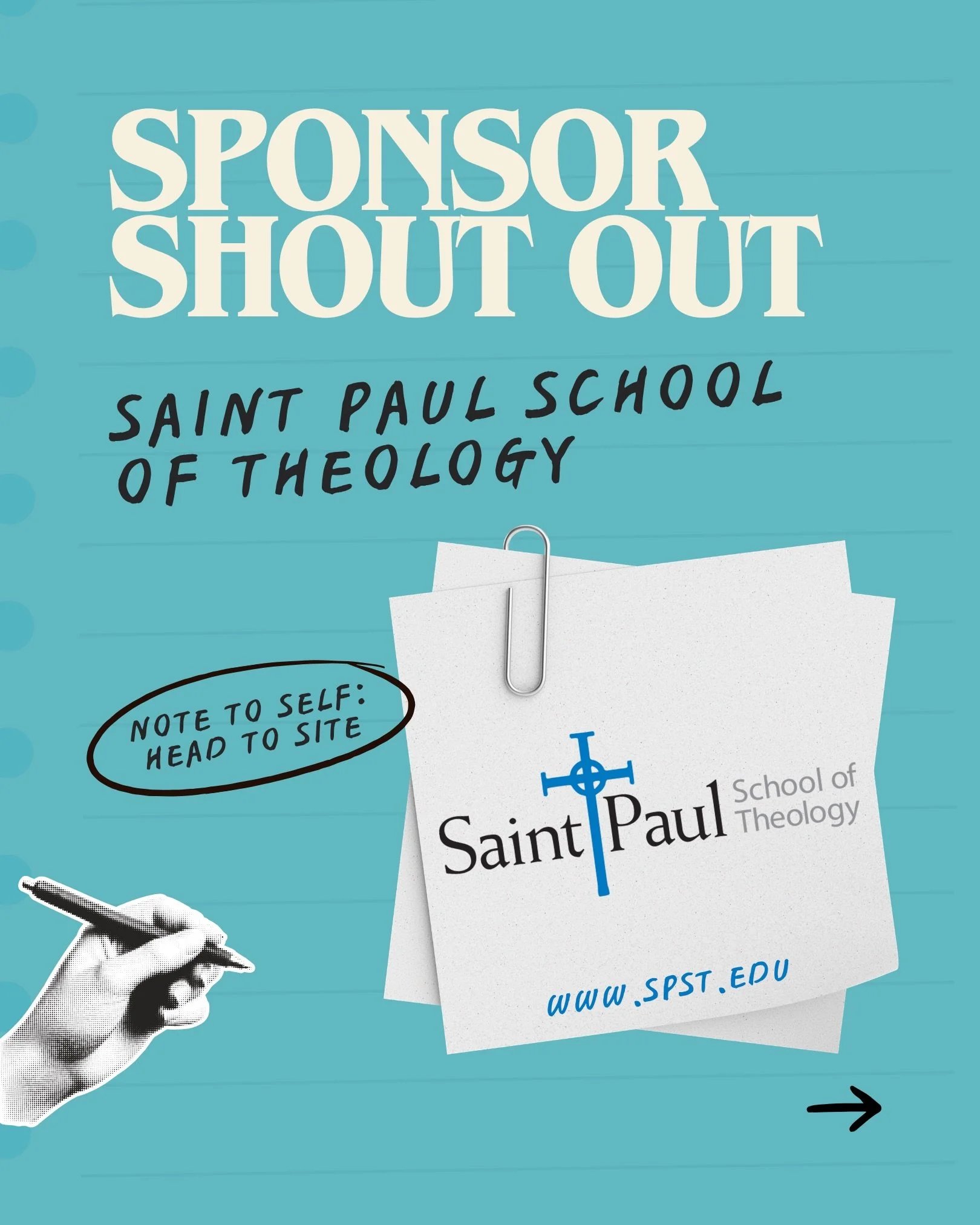 Let&rsquo;s hear it for our sponsor - Saint Paul School of Theology! 👉 @spst1958 

At Saint Paul School of Theology, we don&rsquo;t just educate &mdash; we transform. Our diverse community of passionate scholars, experienced pastors, and dedicated f