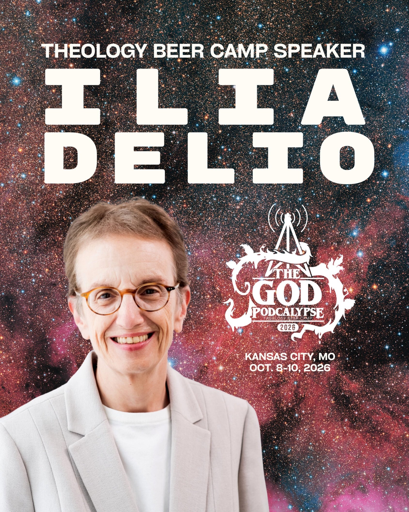 What happens when theology meets quantum physics, evolution, mysticism, and the future of consciousness? Find out this year at Theology Beer Camp! Because we&rsquo;re thrilled to welcome back Ilia Delio 🎉🧪🧬💫

A groundbreaking theologian, scientis