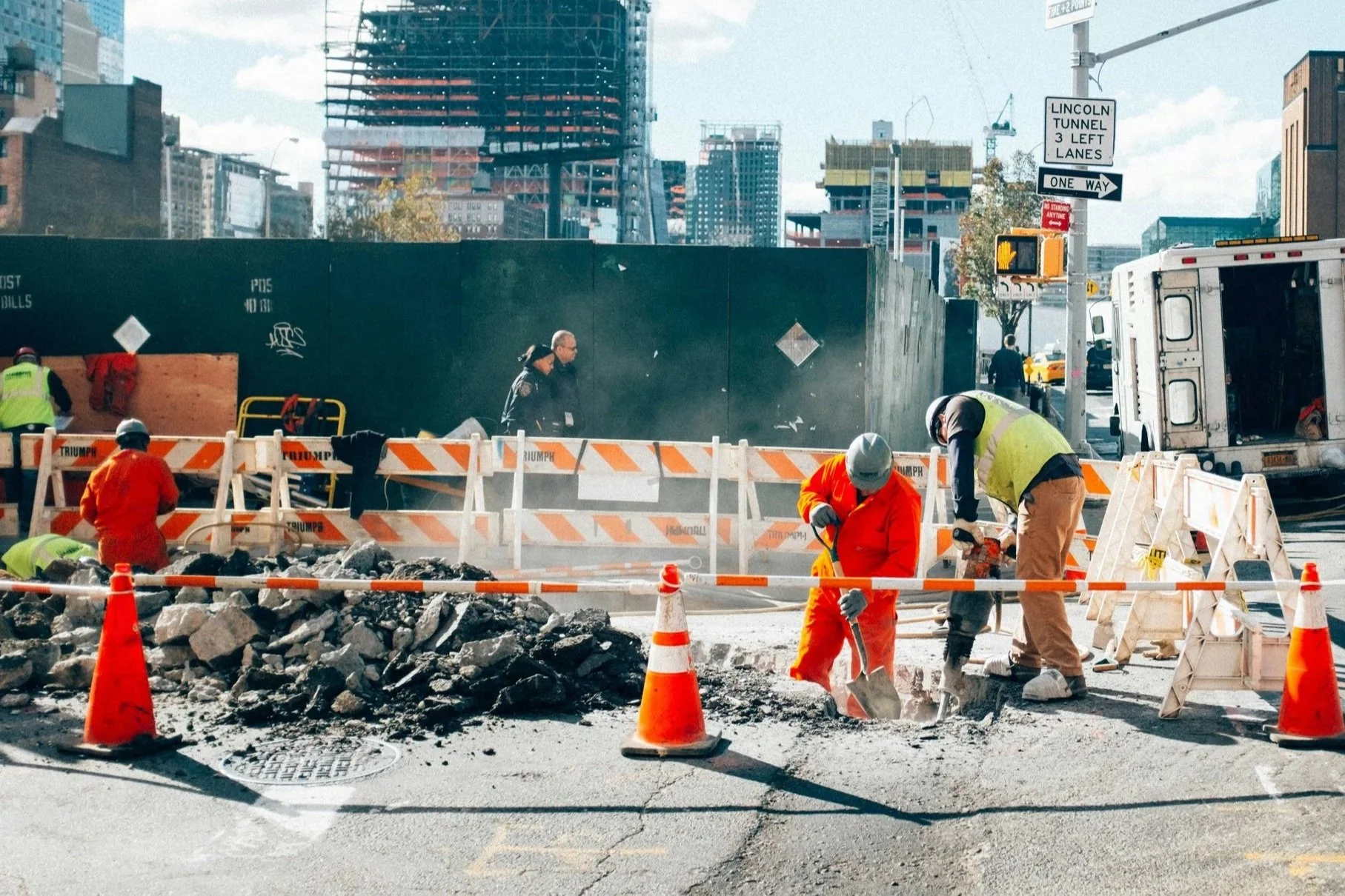 An outdoor construction site