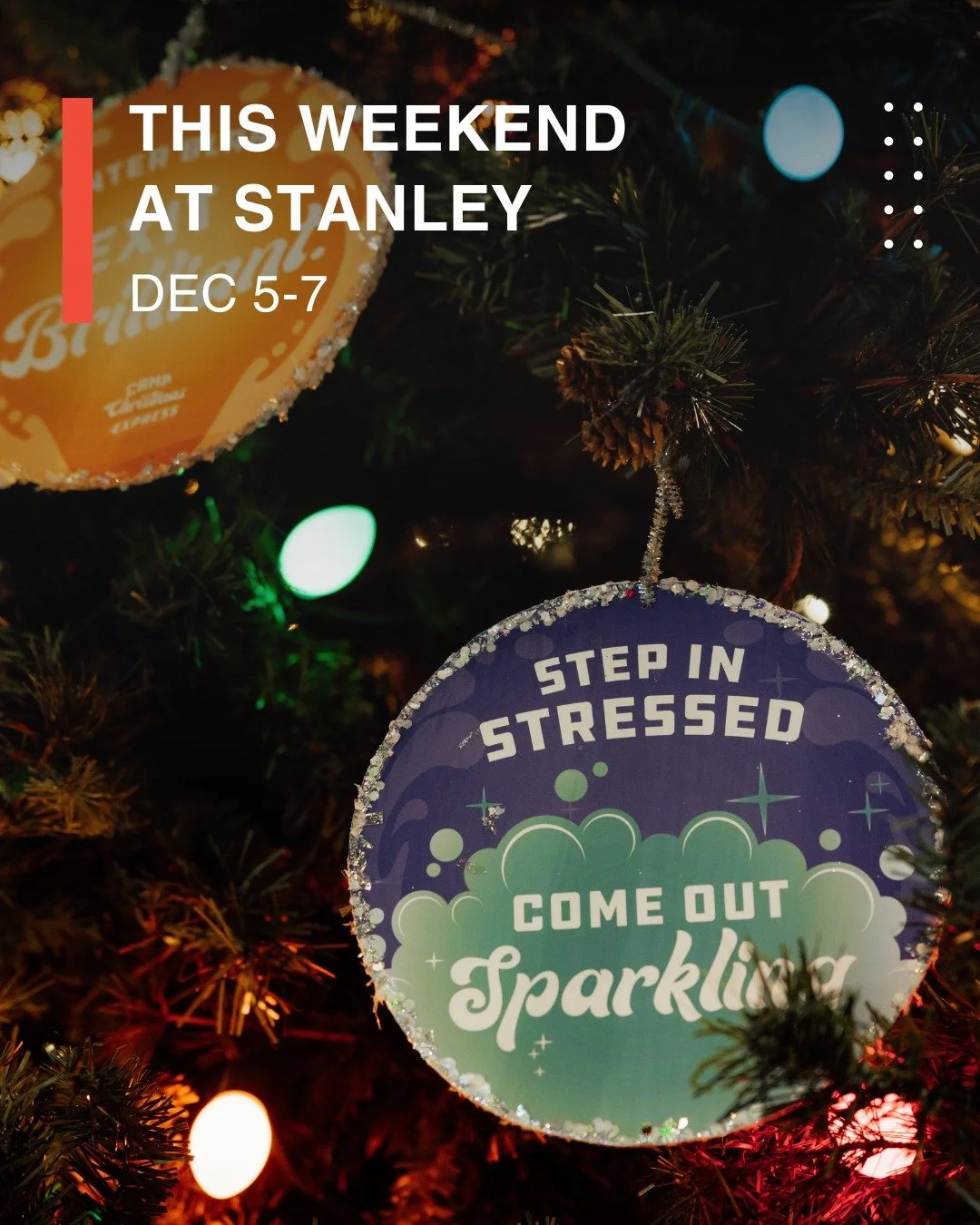 The holidays are in full swing here at Stanley and this weekend is going to be fabulous! We've got a community Chanukah art experience, live theatre, Santa visits for the kids, pet photos with Santa (because your furry friends deserve the spotlight t