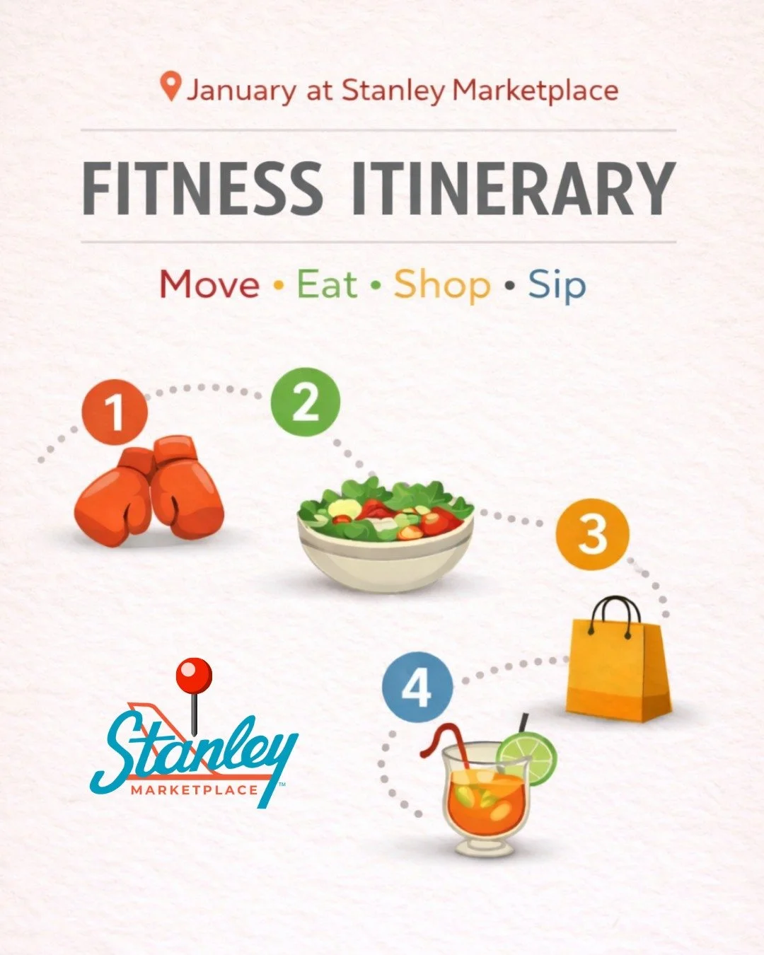 Your January reset, Stanley Style ✨

🥊 Move your body
More than a workout it&rsquo;s movement, mindset, and community. Feel-good fitness starts @flykickbox

🥙 Eat something that loves you back
Fresh, feel-good Mediterranean bites served with a whol