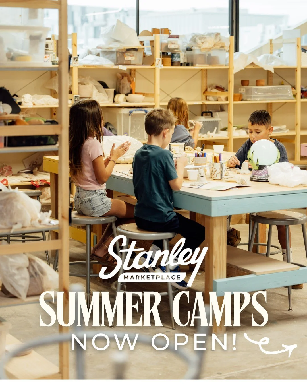 Why drive all over Denver when the BEST summer camps are all under one roof? At Stanley Marketplace, your kids can:
&rarr; Conquer a Ninja Warrior course @bouncegymnasticsco
&rarr; Cook their way around the world @createkitchenbar
&rarr; Throw potter