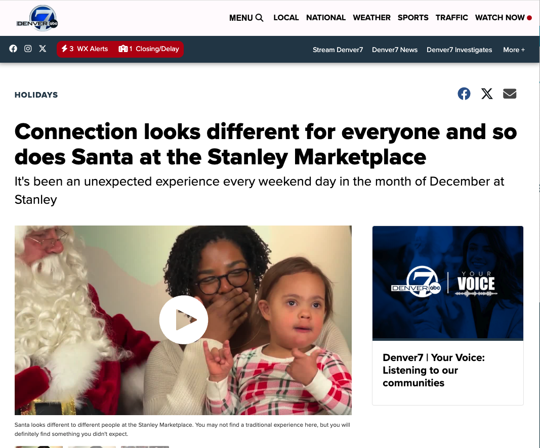 Connection Looks Different for Everyone, and So Does Santa at Stanley Marketplace