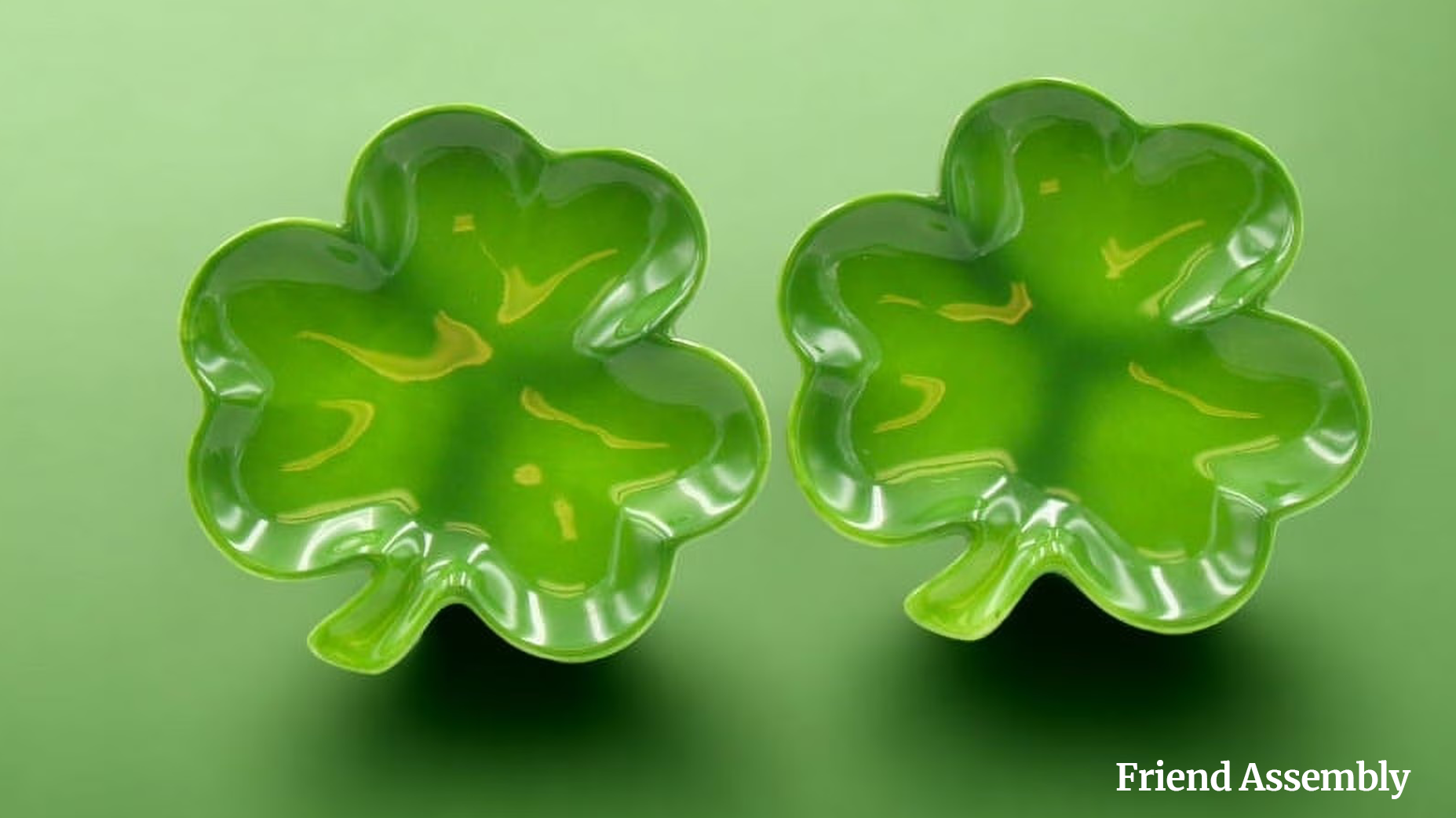 Shamrock Dish Pottery Painting