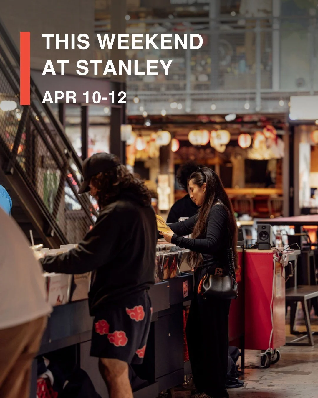 This weekend at Stanley ✨ From live music and hands-on workshops to family fun and more, there&rsquo;s something for everyone. Plus, it&rsquo;s your last chance to shop the Gluten Free Market, so don&rsquo;t miss it.

FRI, APR 10
&bull; Drink &amp; D
