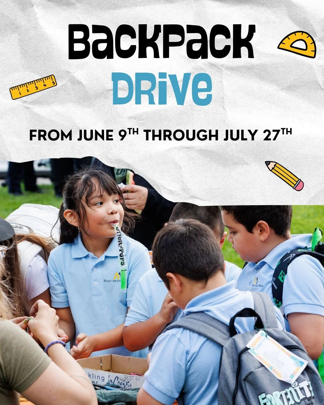 Summer just started, but we're already thinking ahead and turning Stanley Marketplace into a drop-off spot for something that really matters.
 
From June 9 through July 27, you can help support Denver Housing Authority youth by donating new backpacks