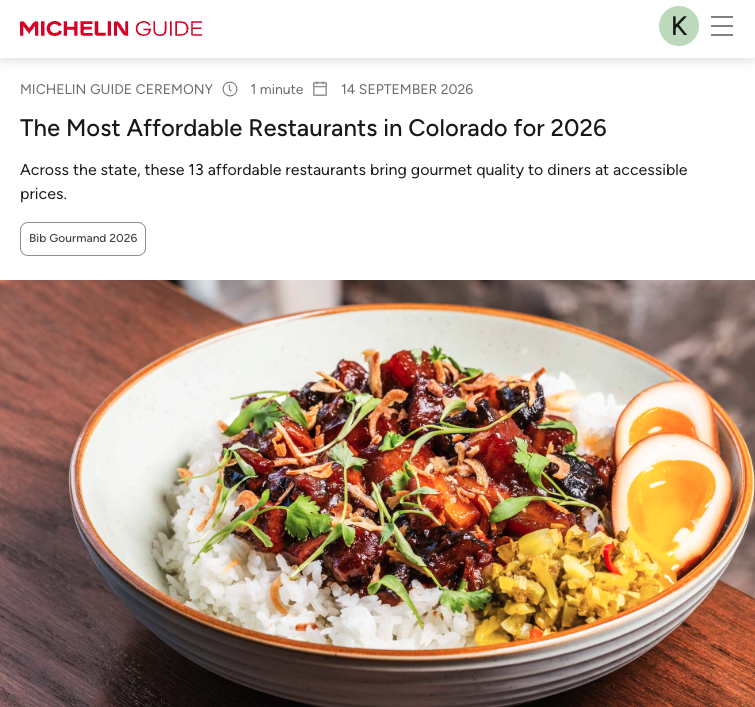 Michelin Guide Awards Annette a Bib Gourmand