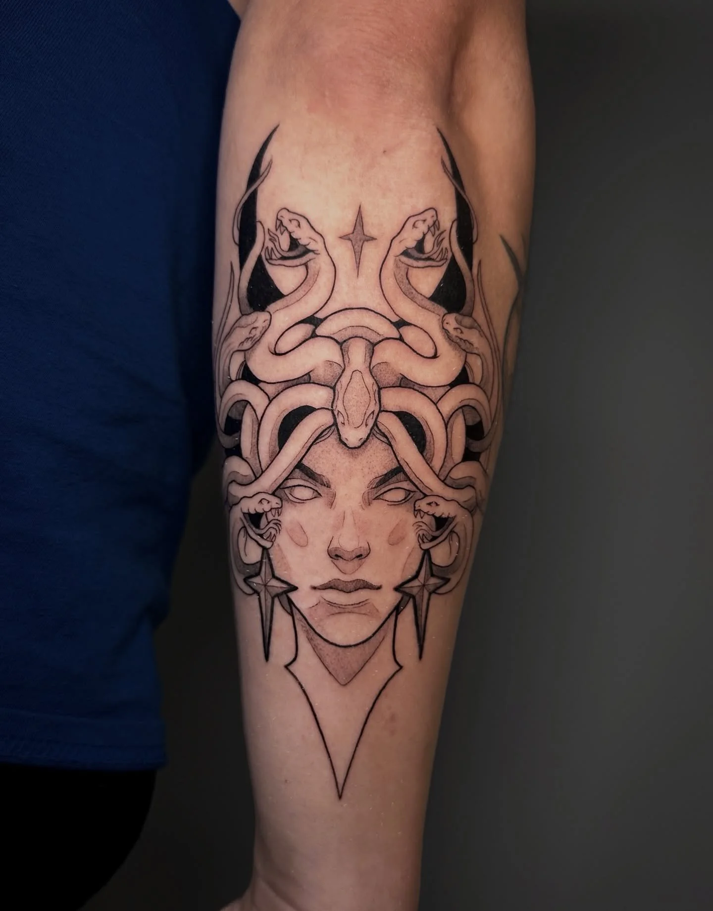Medusa tattoo! Love doing pieces like this! 🙏🏽✨
