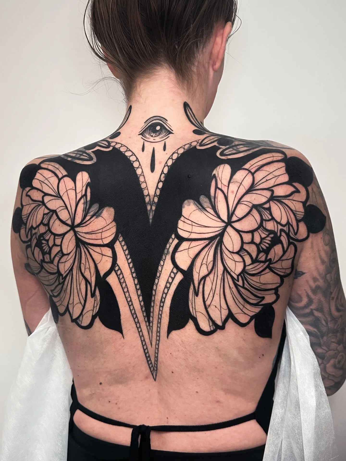 Ornamental coverup/ blast over tattoo in progress! WIP