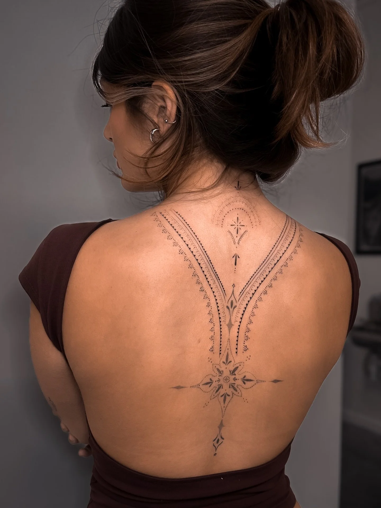 Second session on this ornamental back piece. More to come