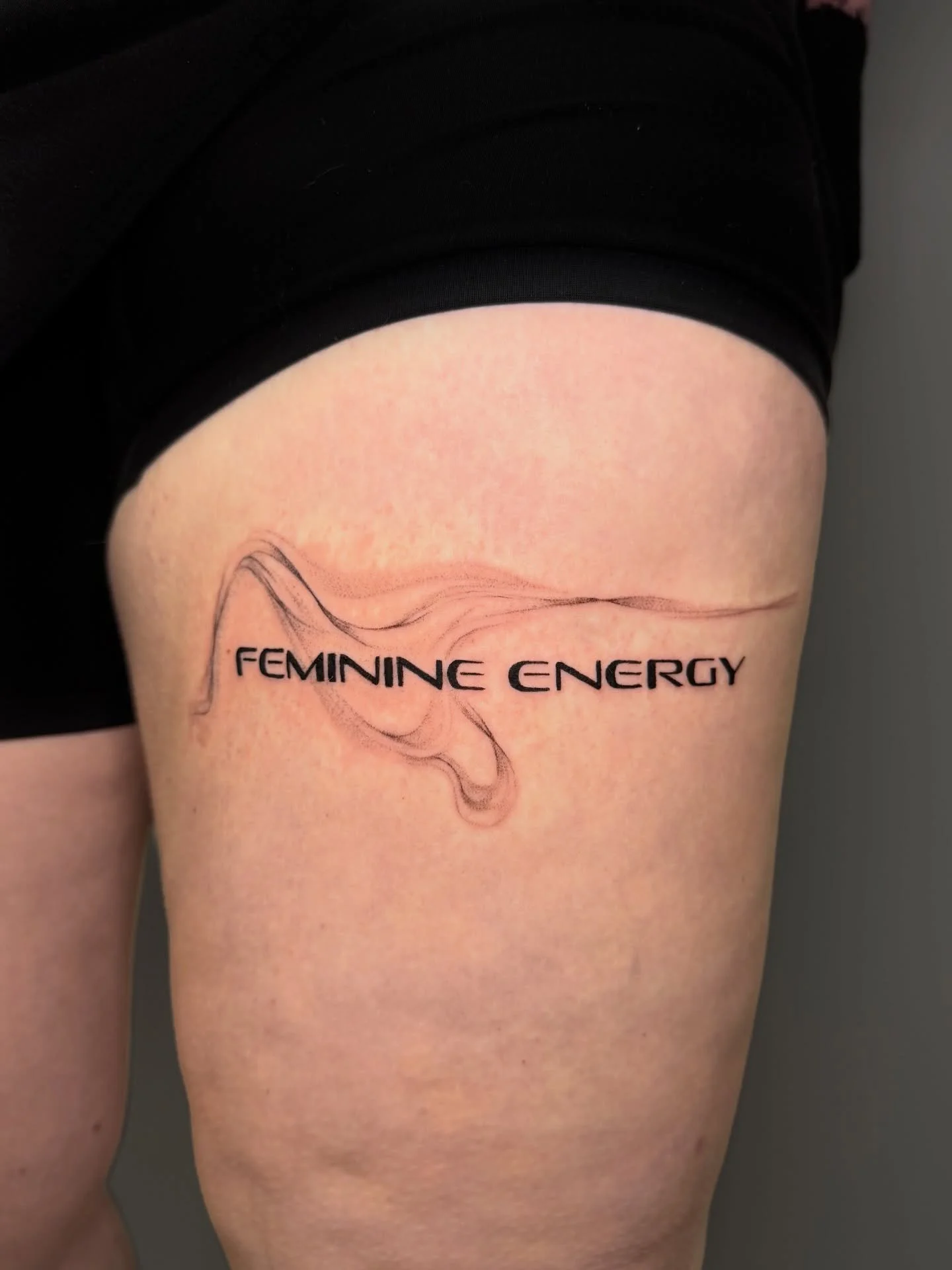 Feminine energy tattoo with smoke 💨