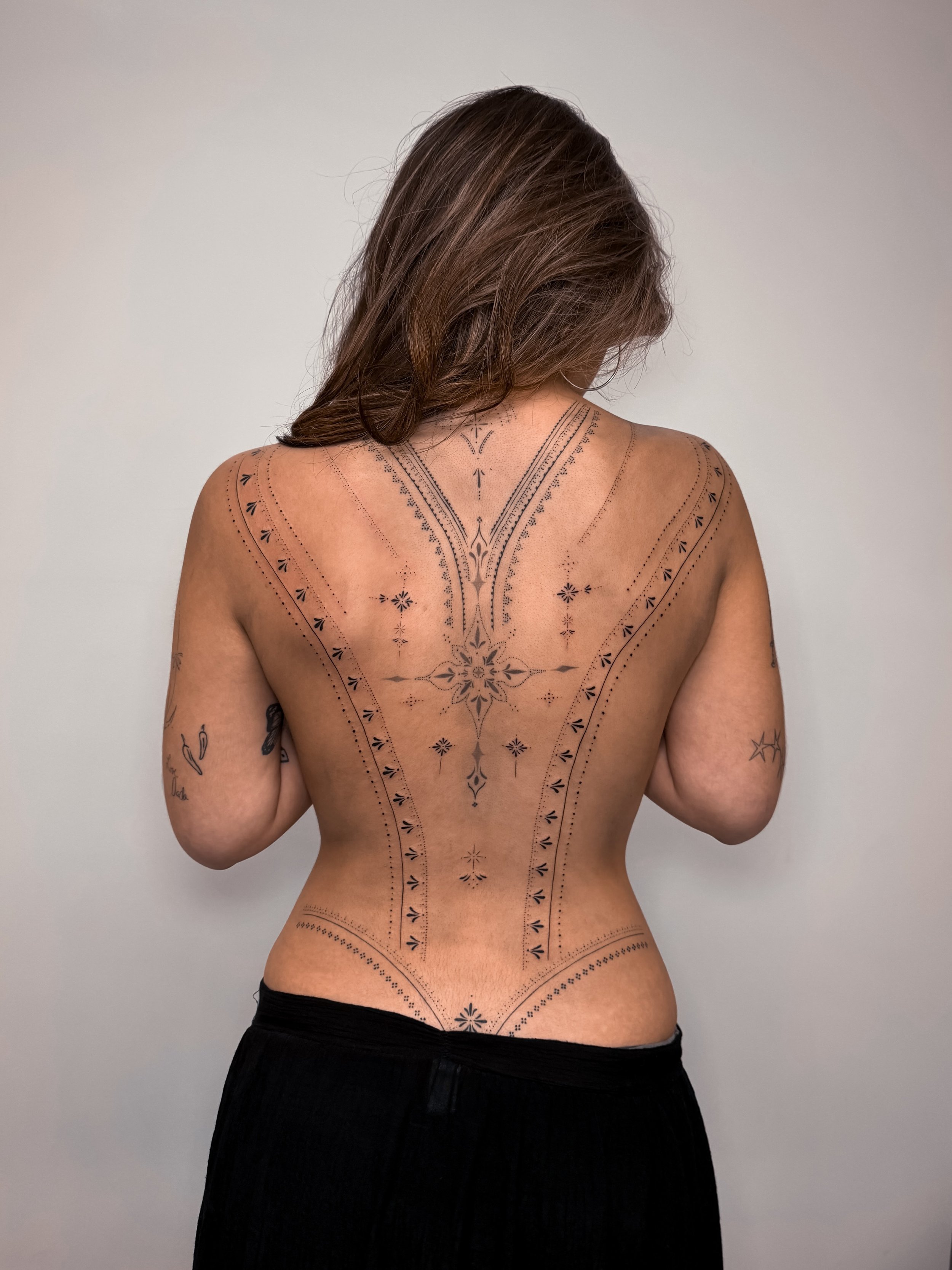 Ornamental back tattoo ✨