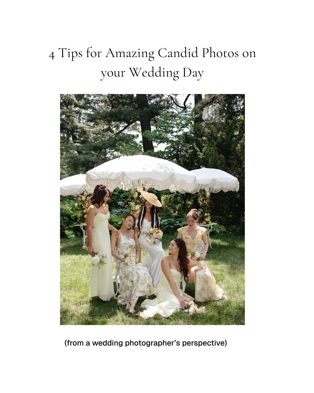 You want candid wedding photos, but you feel awkward or you aren&rsquo;t sure how to achieve them. I&rsquo;ve got you. It&rsquo;s more about finding a photographer who makes you feel safe and allows you to be present. My top 4 tips above! Would you a