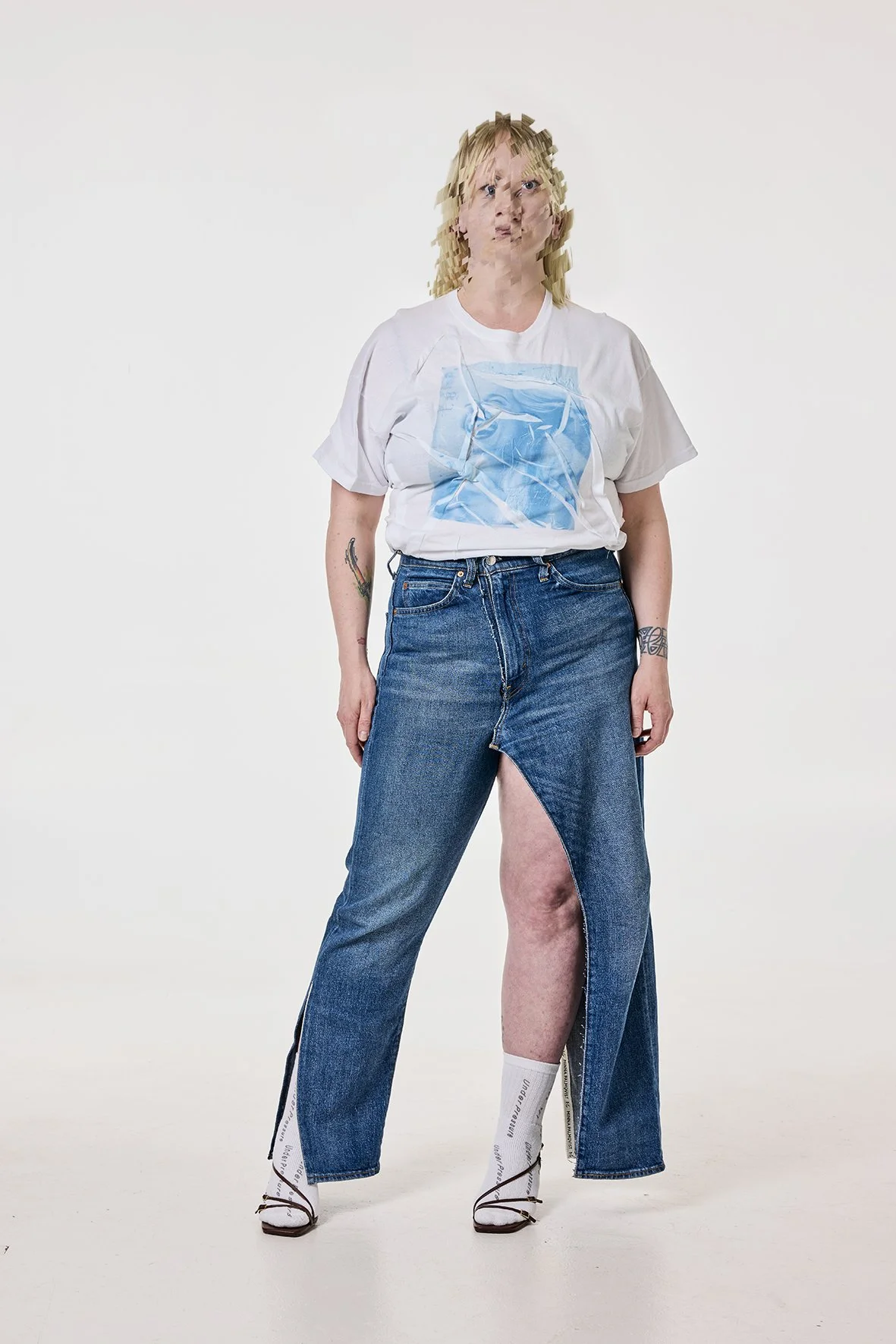 Slit up Denim No.14 LARGE/ X-LARGE