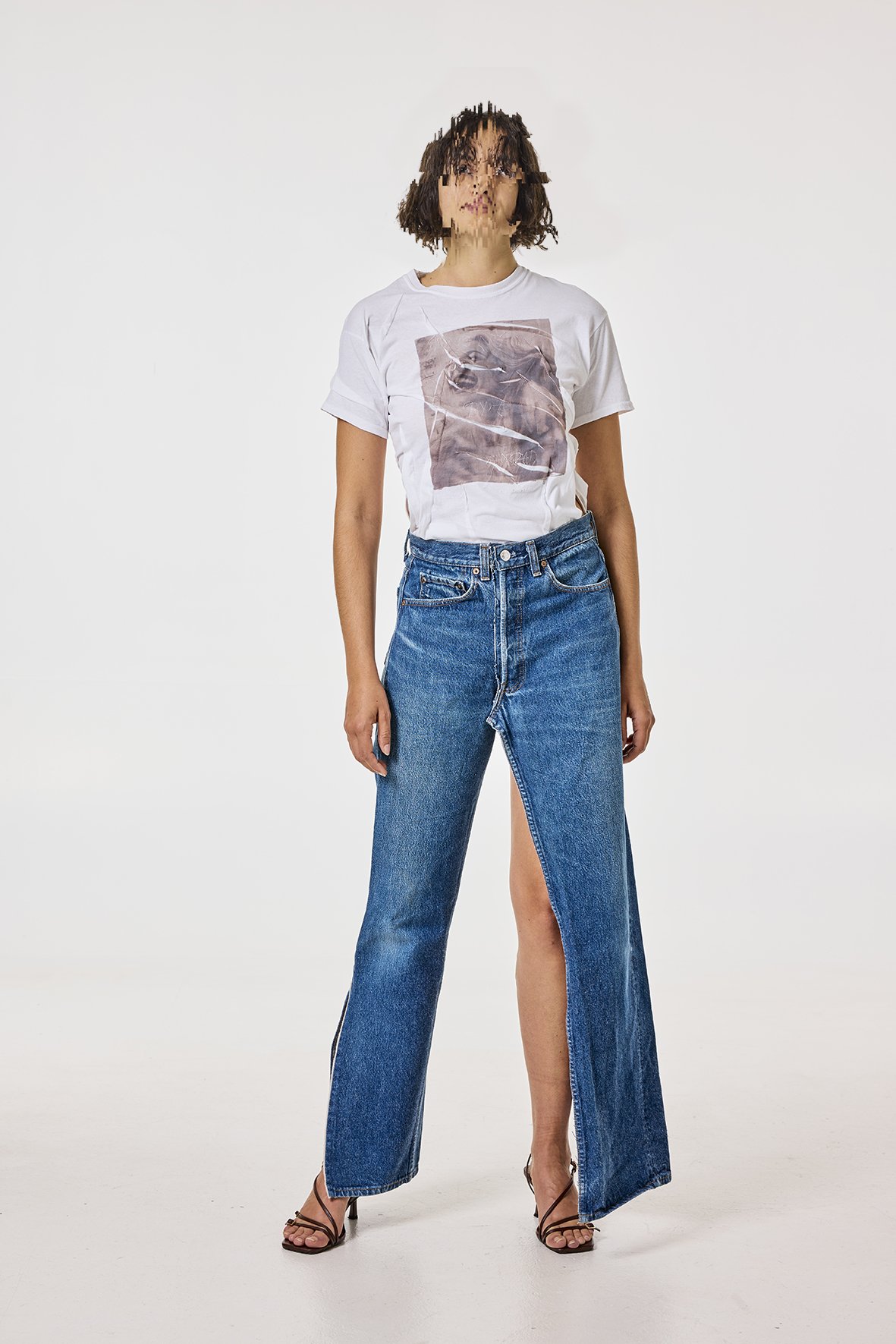 Slit up Denim No.04 SMALL