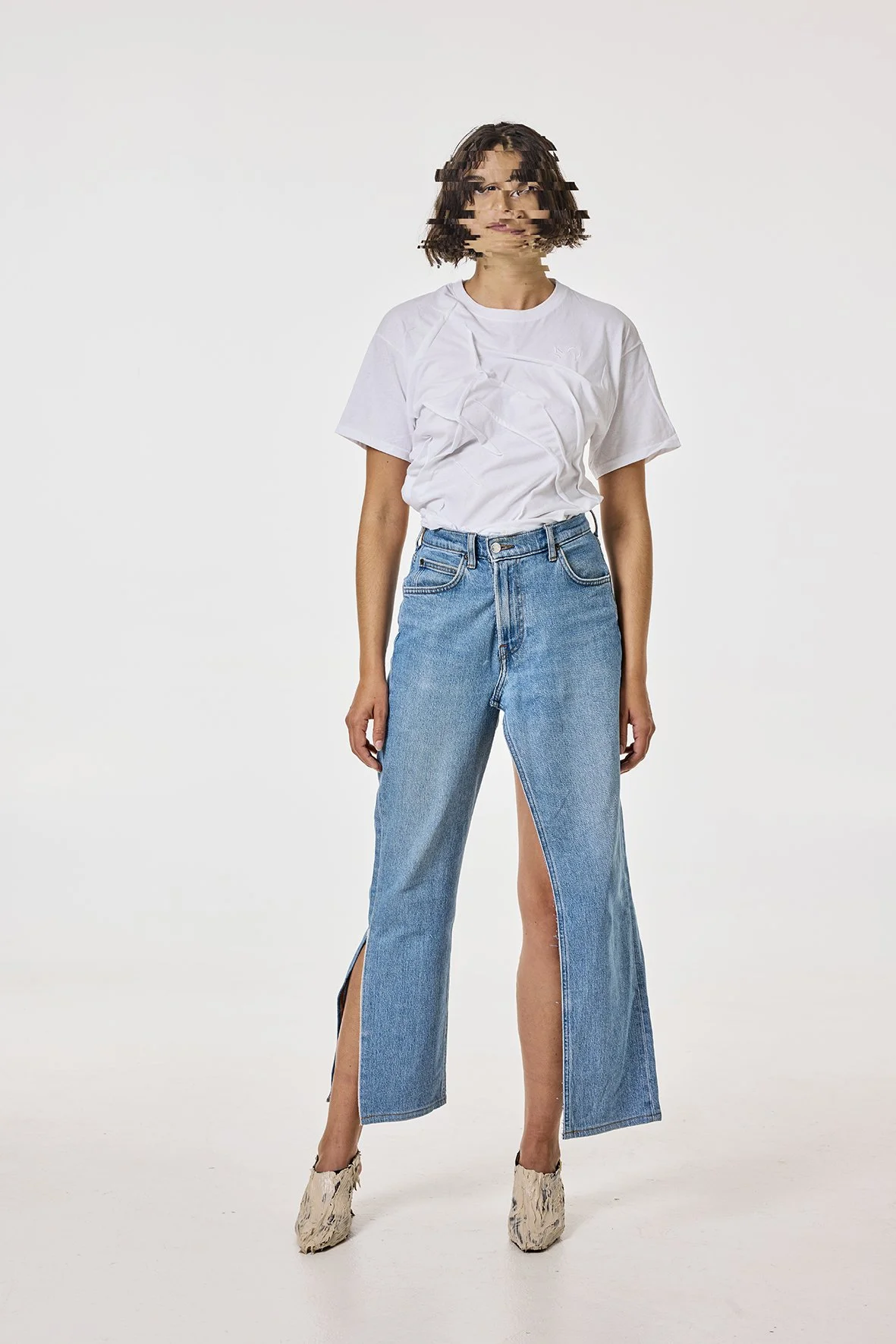 Slit up Denim No.03 SMALL