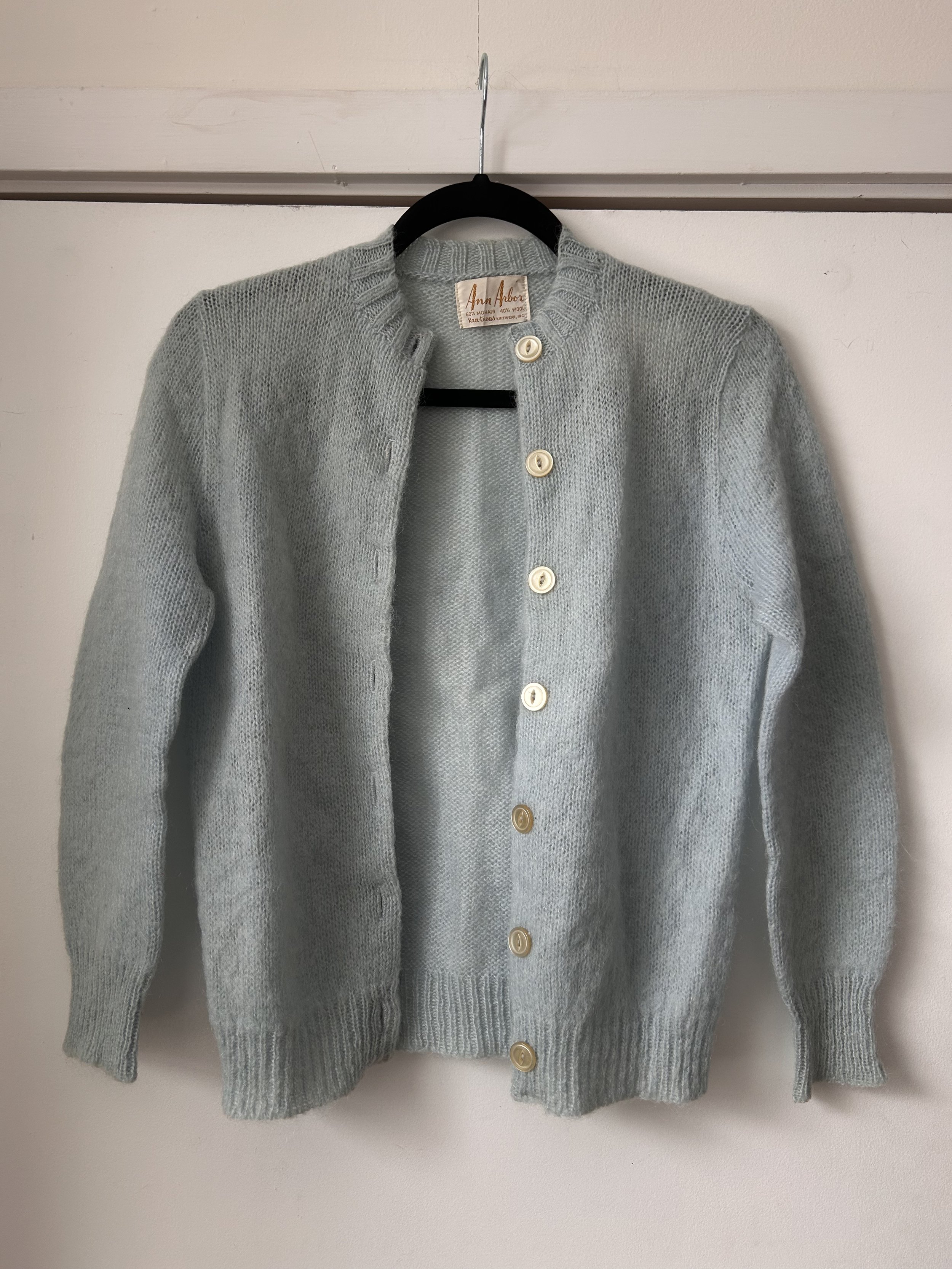Baby Blue Mohair Cardigan