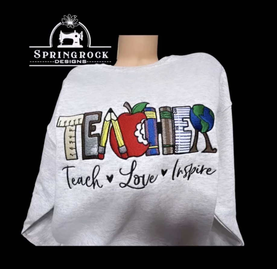 TEACHER teach - love - inspire SWEATER