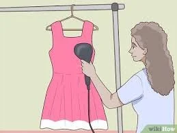 Steaming a Dress CLIPART
