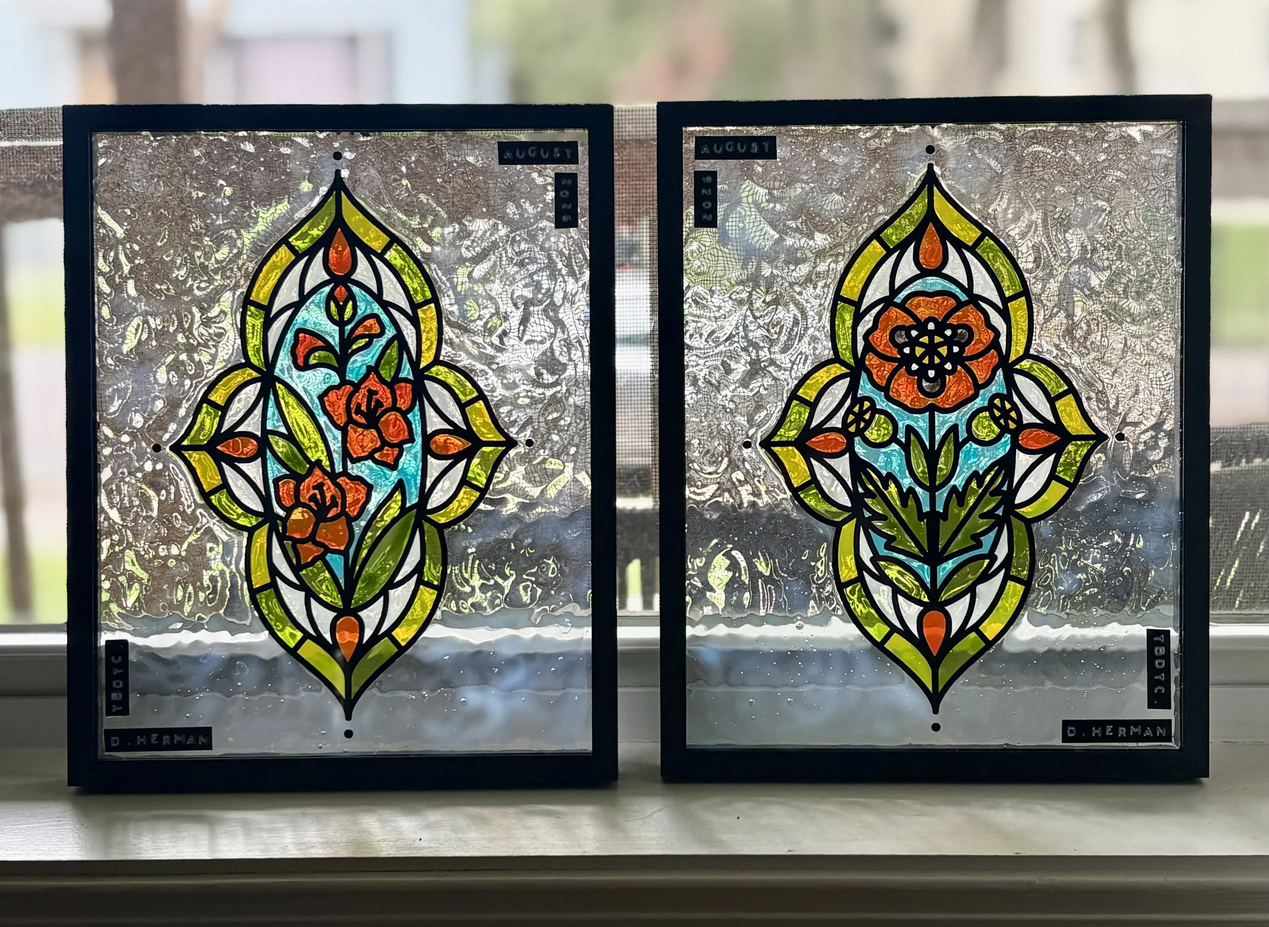 August Birth Flower Window Hanging